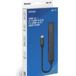 Hub USB-C 3.1 AK-71 USB-C, 4 porte ( NUOVO )